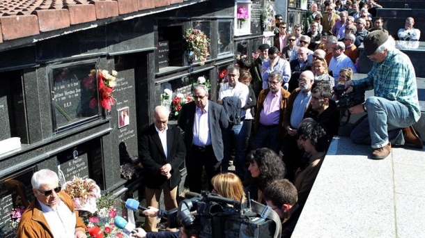 Homenaje al exedil socialista de Orio Juan Priede. Foto: EFE