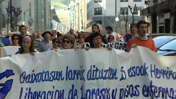 Una anterior manifestación de Herrira en Bilbao.