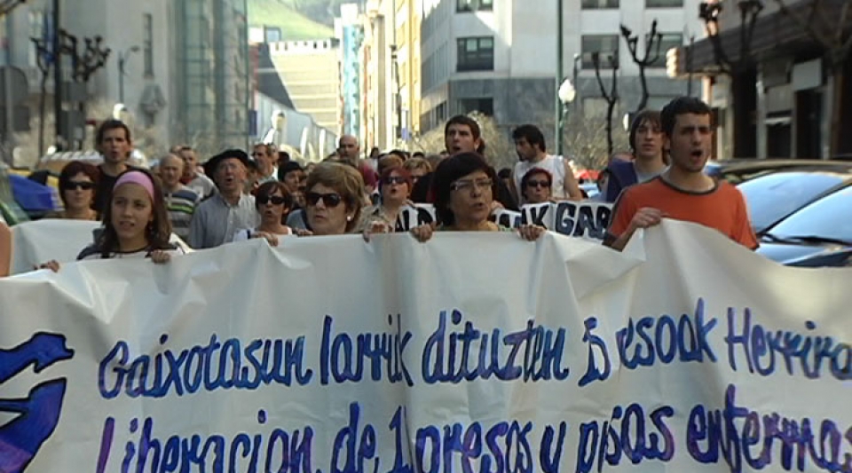 Una anterior manifestación de Herrira en Bilbao.
