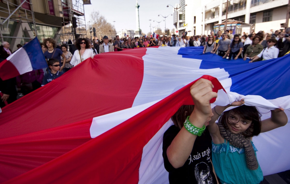 La manifestación de Paris ha reunido a cerca de 5.000 personas.