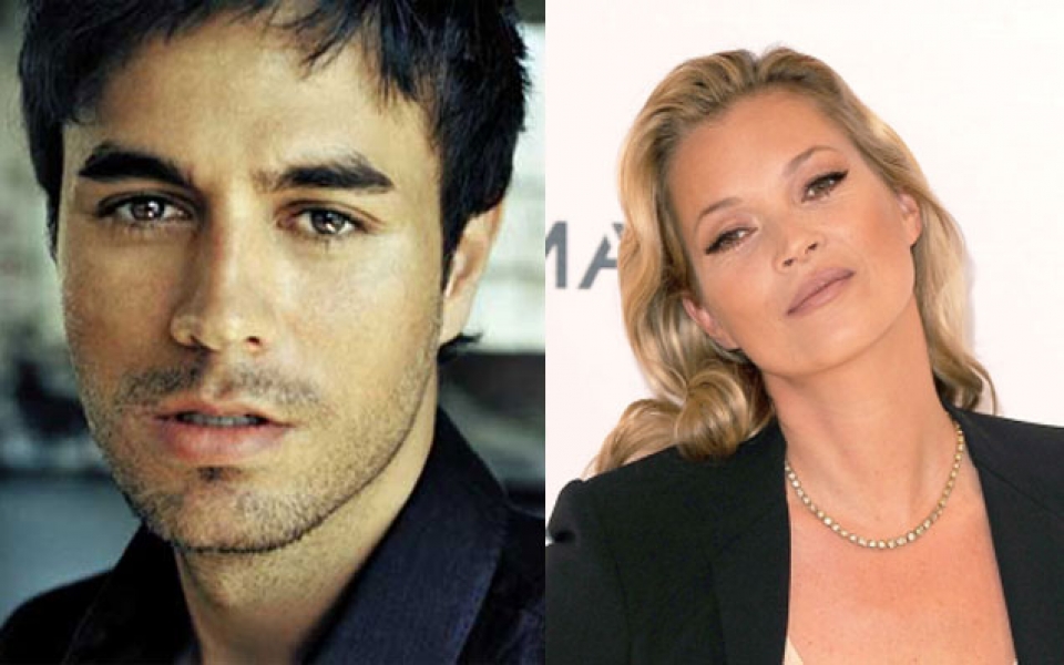 Enrique Iglesias y Kate Moss.