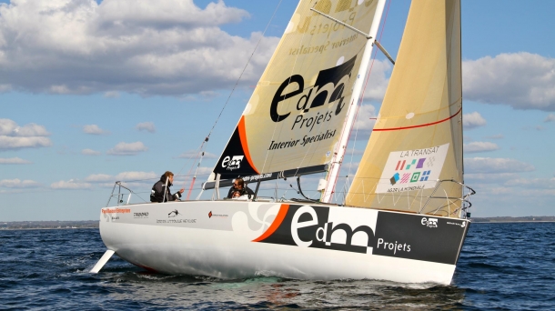 Amaiur Alfaro au départ de la transat AG2R