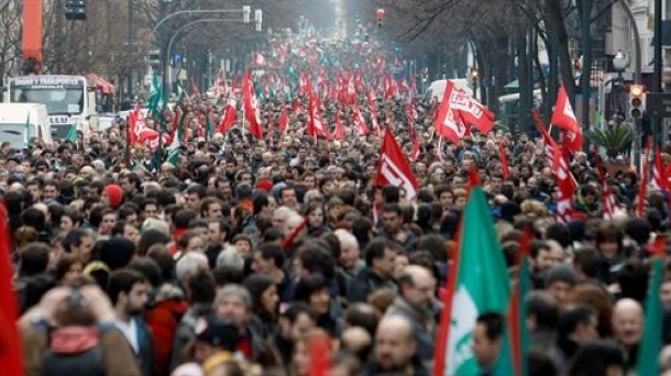 Ce jeudi 29 mars, une grève générale devrait paralyser le Pays Basque sud. Photo: EFE
