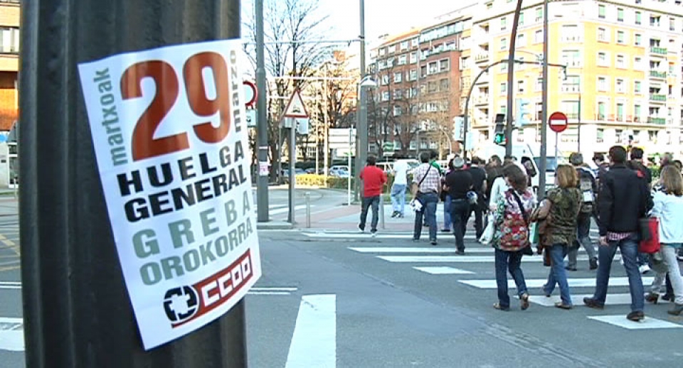 Manifestación de los sindicatos abertzales en Bilbao. EFE