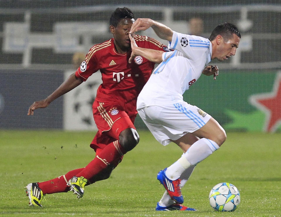 Final laurdenak (joanekoa): O. Marseilla-Bayern Munich. Argazkia: EFE