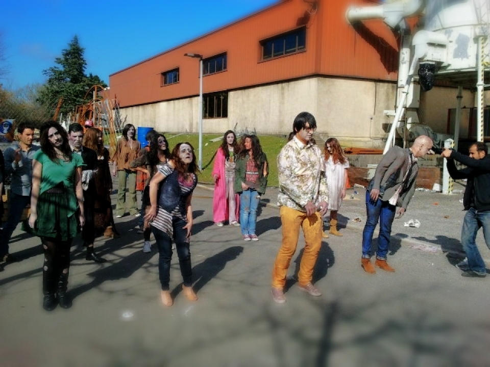 Grabación del videoclip ''Thriler''. Foto: EITB