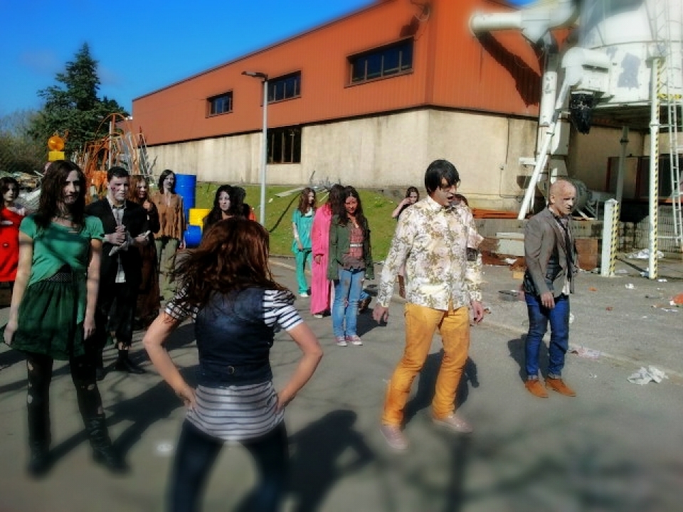 Grabación del videoclip ''Thriler''. Foto: EITB