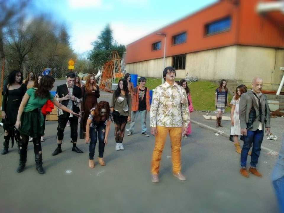 Grabación del videoclip ''Thriler''. Foto: EITB
