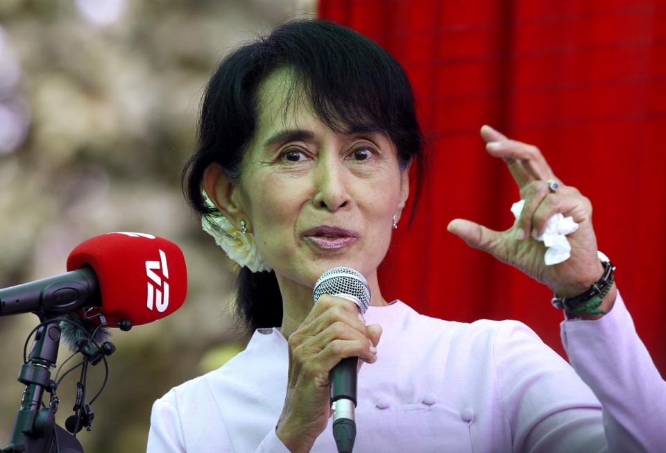 Aung San Suu Kyi Nobel sariduna. Argazkia: EFE