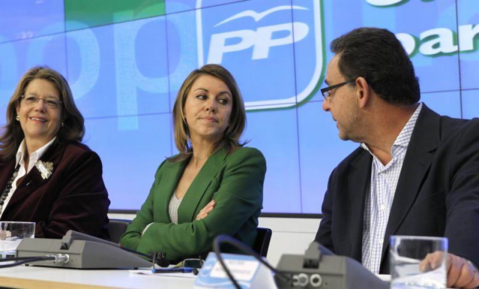 Cospedal ha valorado el acto "valiente" con la aprobación de los Presupuestos. Foto: EFE