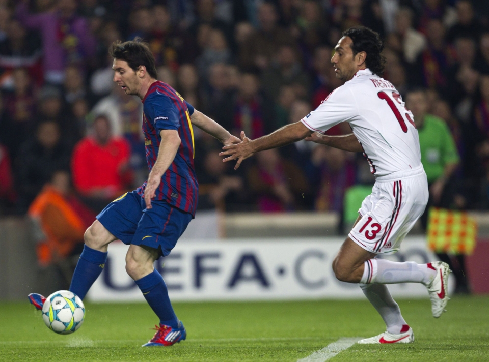 Final-laurdenak (itzulikoa): Bartzelona-Milan (3-1). Argazkia: EFE