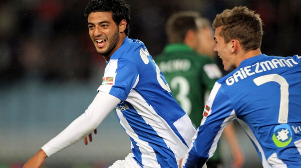 Vela y Griezmann, imagen de archivo. Foto: EFE