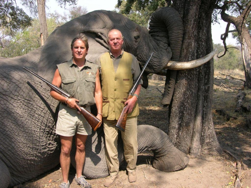 El rey Juan Carlos, de safari en Botsuana