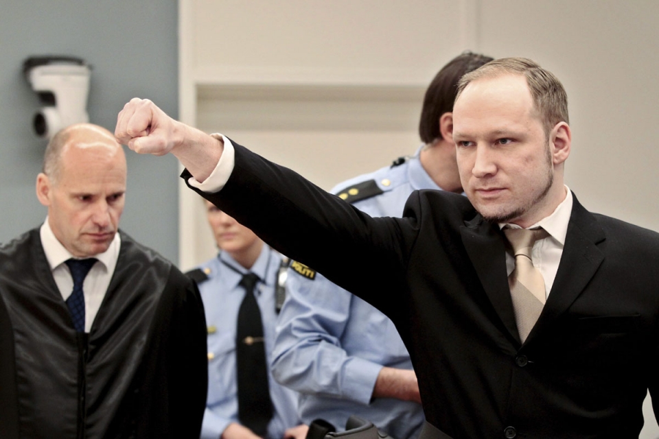 Anders Breivik, el primer día del juicio.