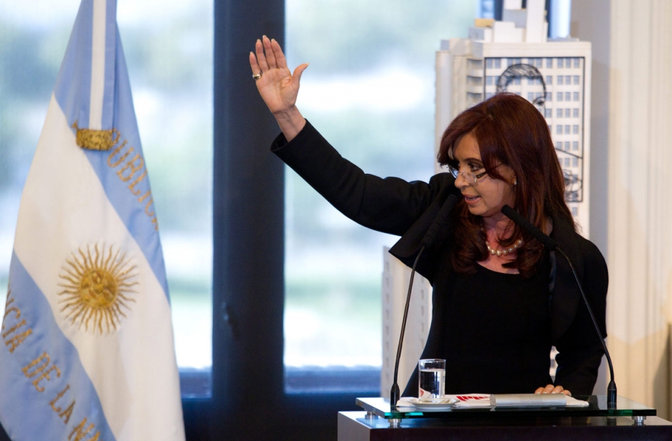 Cristina Fernandez Argentinako presidentea.
