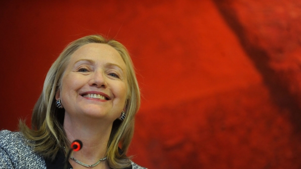 Hillary Clinton, en una rueda de prensa en Brasil. Foto: EFE