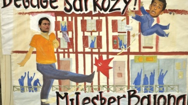 Le collectif basque Bizi poursuivi pour offense à Sarkozy. Photo: Bizi