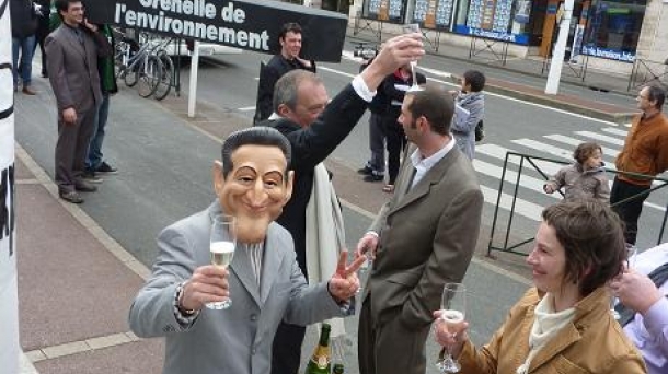 En mars 2010, Bizi avait déjà caricaturé Nicolas Sarkozy. Photo: Bizi