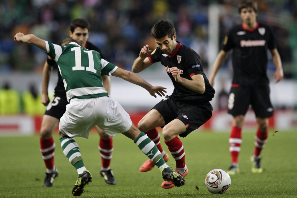 Europa Leagueko finalerdiak (joanekoa): Sporting-Athletic (2-1). Argazkia: EFE