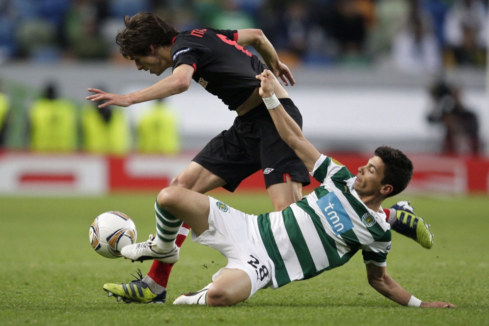 Europa Leagueko finalerdiak (joanekoa): Sporting-Athletic (2-1). Argazkia: EFE