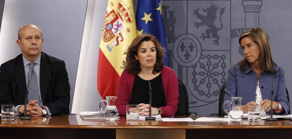 Soraya Sáenz de Santamaría, portavoz del Gobierno.