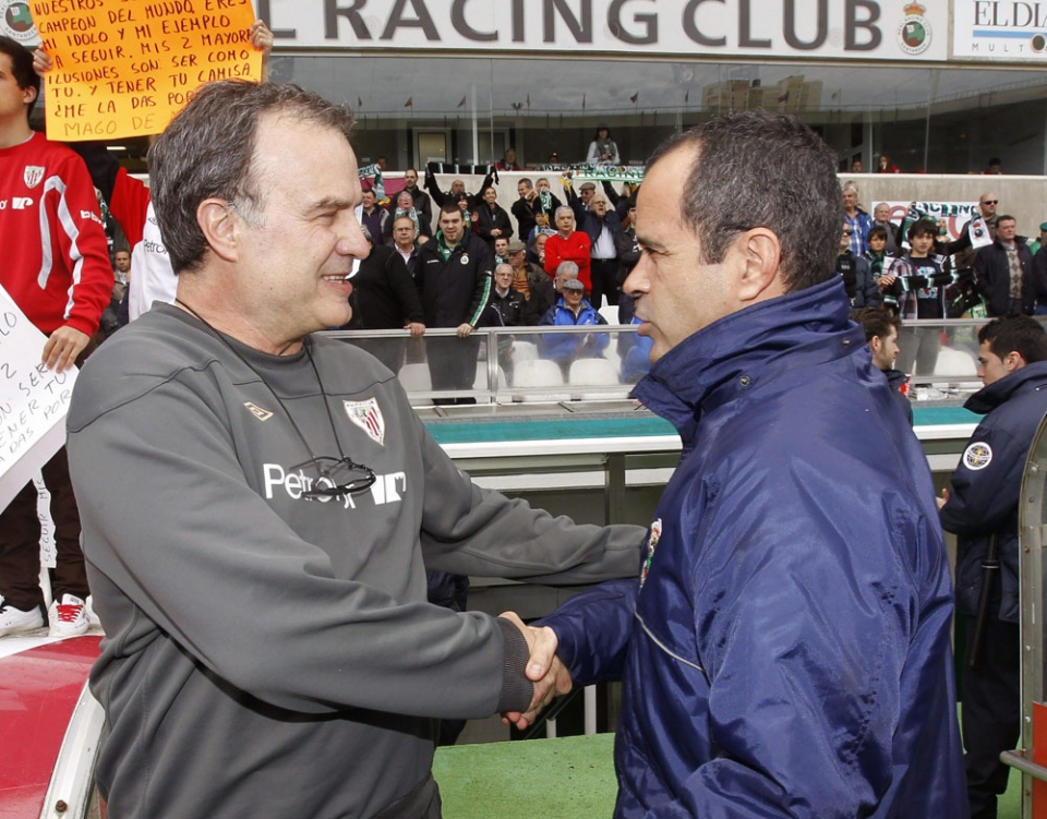Bielsa and Álvaro Cervera. Photo: EFE