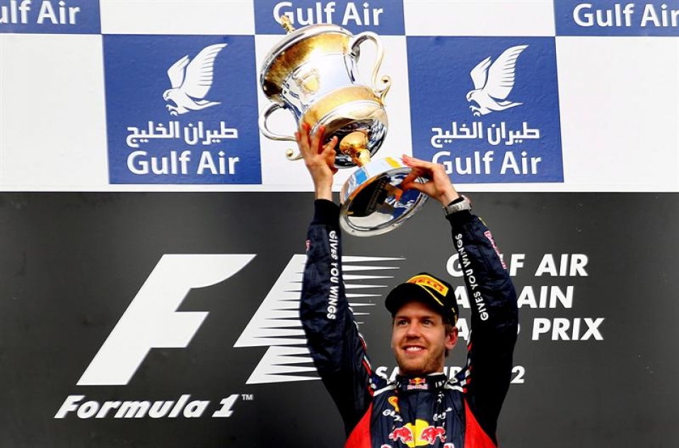 Vettel, garaile Bahreingo Sari Nagusian. Argazkia. EFE