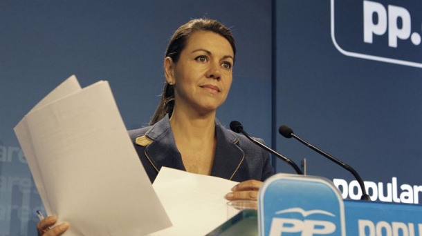 La secretaria general del PP y presidenta de Castilla-La Mancha, María Dolores de Cospedal. Efe.