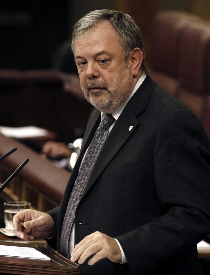 El diputado del PNV Pedro Azpiazu, durante una sesión en el Congreso. EFE
