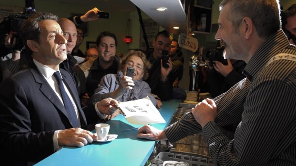 Sarkozy en campagne. Photo: EFE