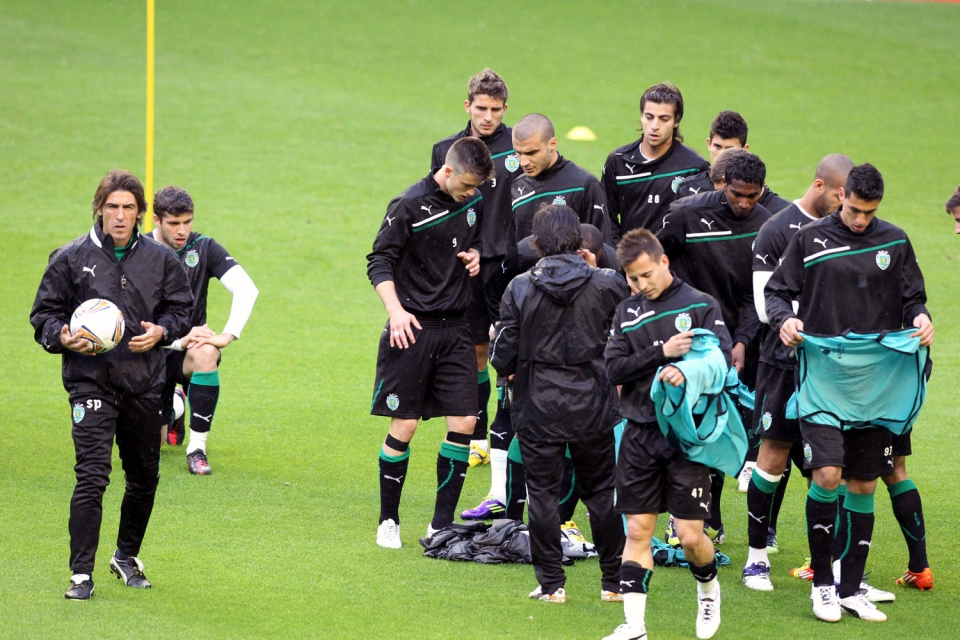 Sportingen entrenamendua San Mamesen. Argazkia: EFE