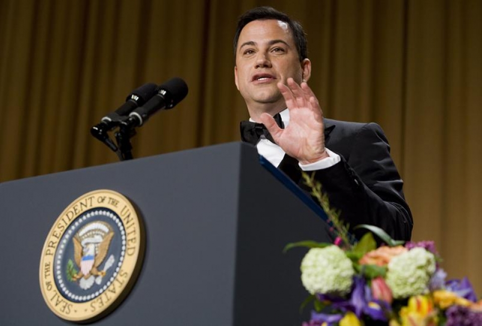 El presentador Jimmy Kimmel en la Casa Blanca. Foto: EFE
