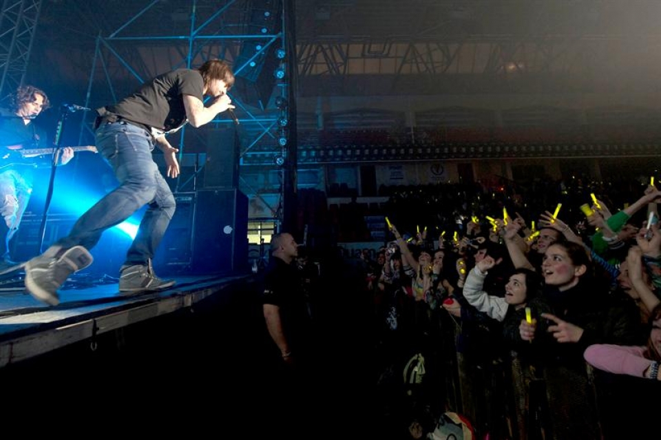 Melendi zuzenean Valladoliden. EFE