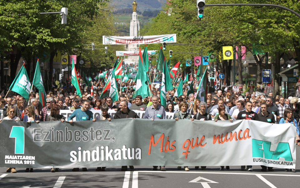 Manifestación de ELA por las calles de Bilbao. EITB