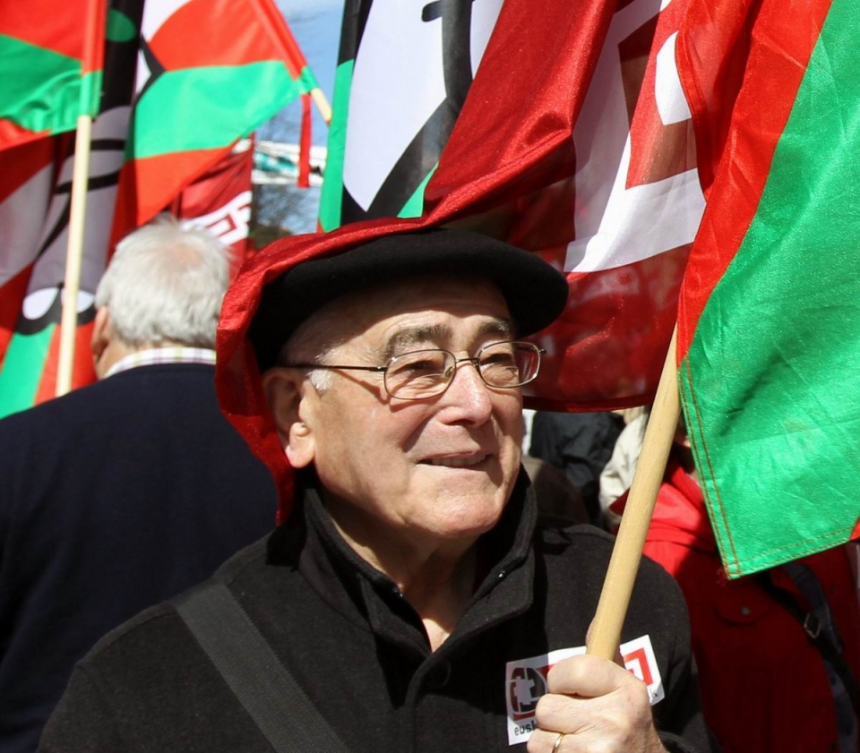 Manifestación de CCOO y UGT en Bilbao. Foto: EFE
