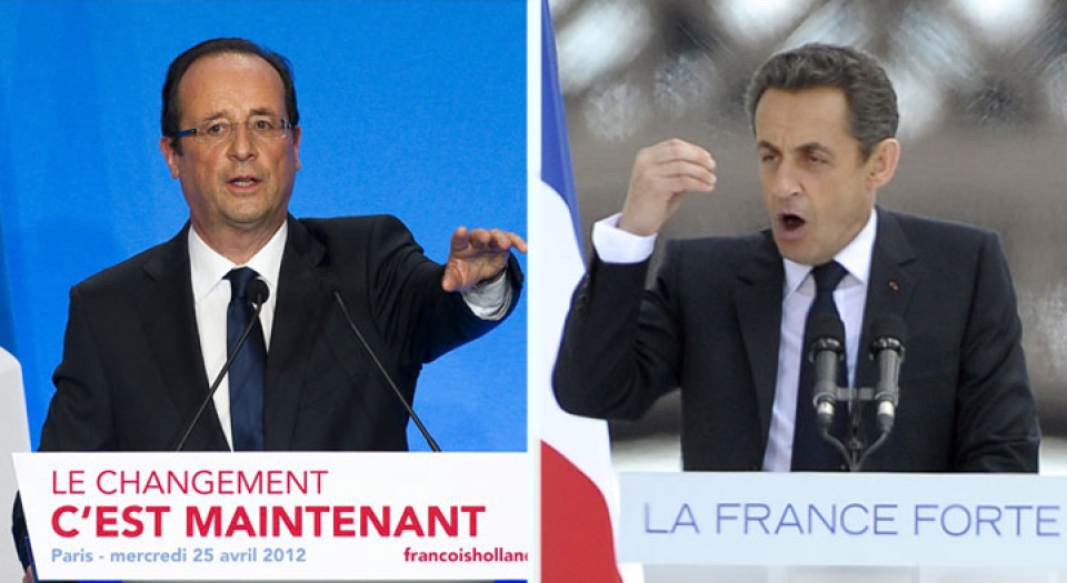 Hollande eta Sarkozy.