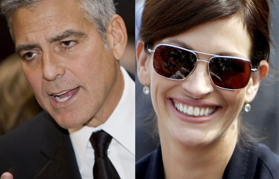 Los actores George Clooney y Julia Roberts. Foto: EFE