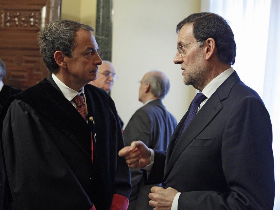 Rajoy, sobre Zapatero: 'Él está ahora más tranquilo y yo, pues menos'