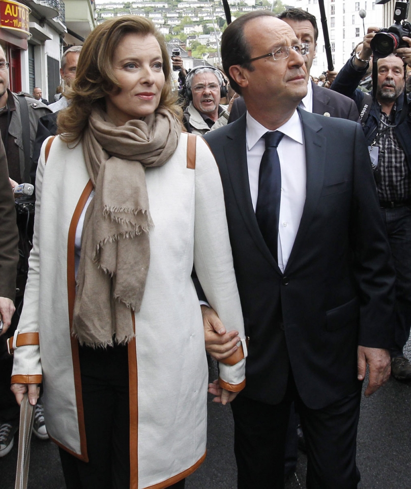 Valérie Trierweiler y François Hollande. Foto: EFE