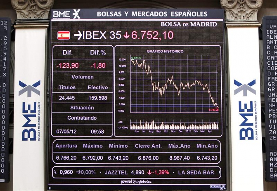 El Ibex 35 ha comenazdo con pérdidas. EFE