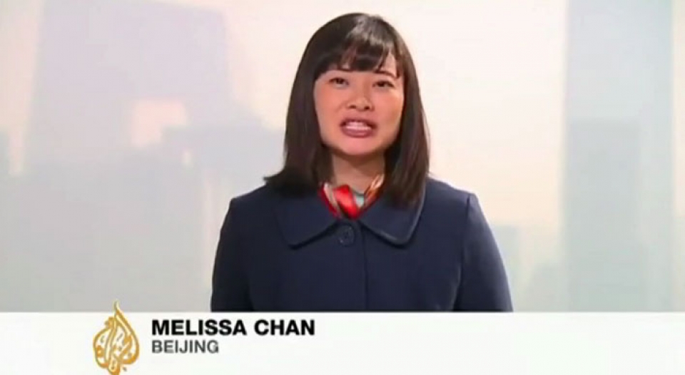 La periodista Melissa Chan, corresponsal del canal Al Jazeera en inglés, en Pekín. EFE