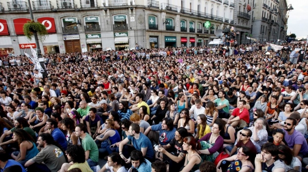 Un rassemblement des Indignados à Madrid. Photo: EFE (archives)