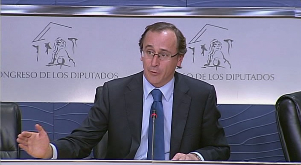 El portavoz del PP en el Congreso, Alfonso Alonso.