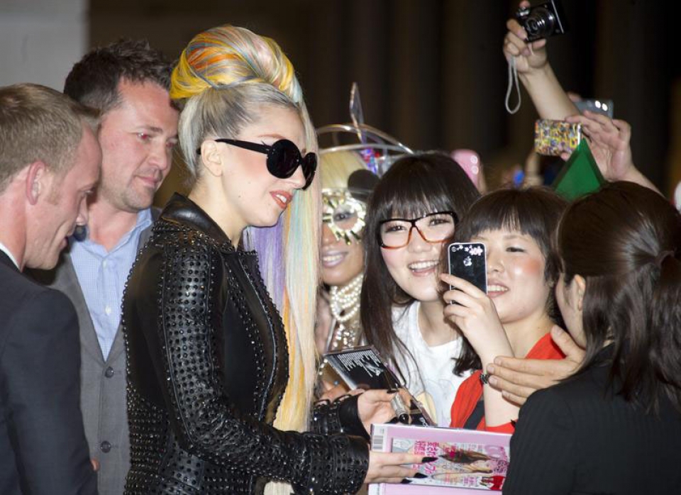 Lady Gaga llega a Japón. Foto: EFE