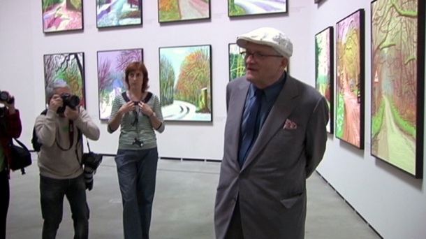 David Hockney, Bilboko Guggenheimeko erakusketan. Argazkia: EITB