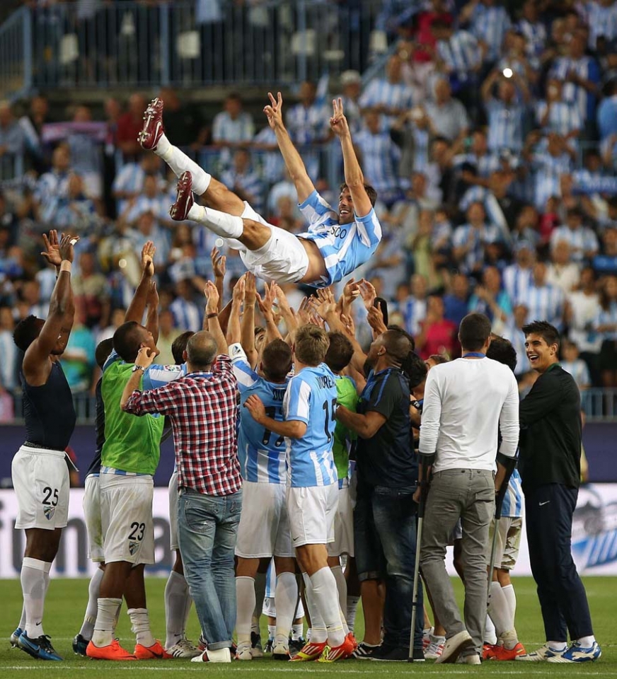 Malagak Txapeldunen Ligarako txartela lortu du eta Van Nistelrooy agurtu du. Argazkia: EFE