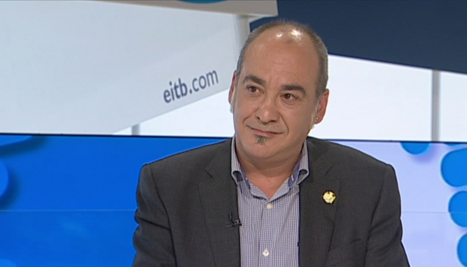 El diputado general de Gipuzkoa, Martín Garitano, en una entrevista anterior en ETB. 
