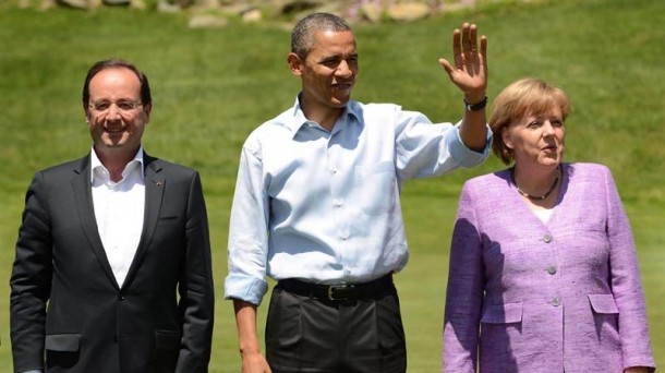 Hollande, Obama and Merkel. Photo: EFE