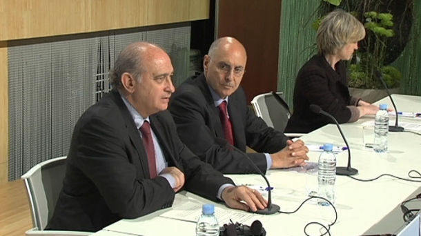 El ministro de Interior, Jorge Fernández Díaz en Bilbao.