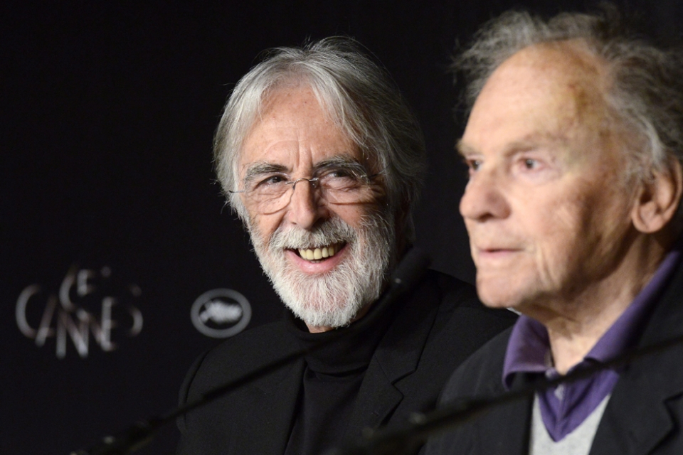 Michael Haneke eta Jean-Louis Trintingnant. Argazkia. EFE